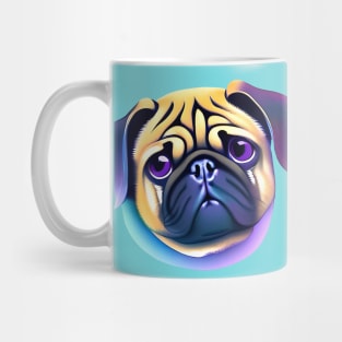 Pastel Pug with Purple Eyes Mug